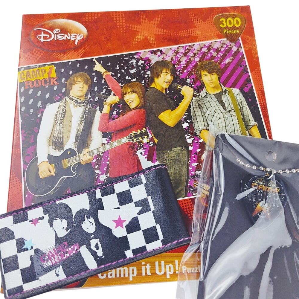 Disney Camp Rock Jewelry & Puzzle Bundle Rare Collectible